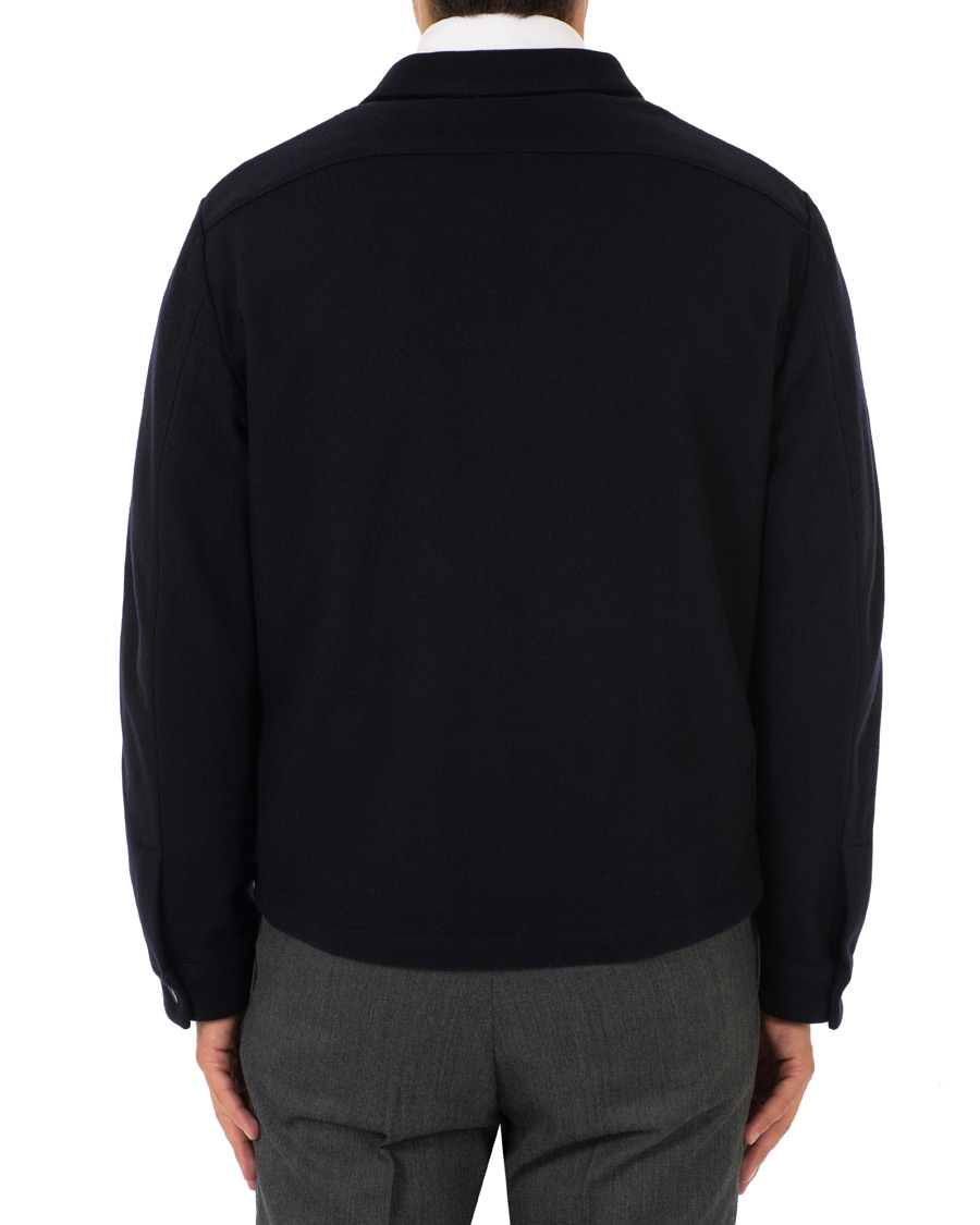 Heren | Jassen | Barena | Cedro Wool Shirt Jacket Navy