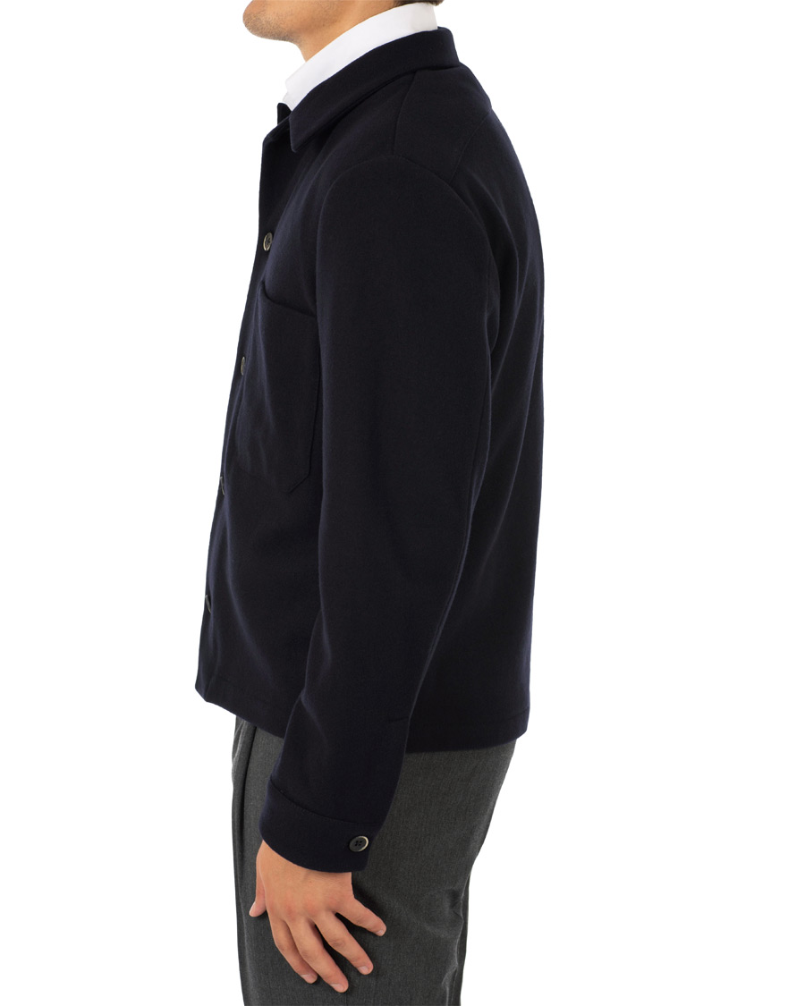 Heren | Jassen | Barena | Cedro Wool Shirt Jacket Navy