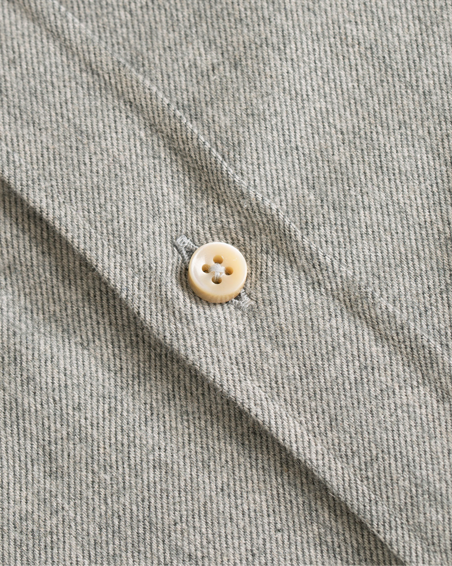 Heren | Overhemden | Stenströms | Slimline Flannel Shirt Grey