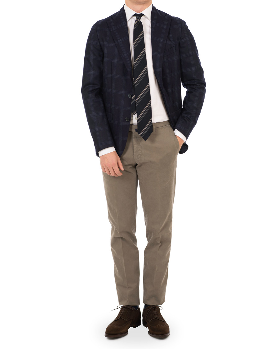 Heren | Blazers | Stenströms | Wool Glencheck Blazer Navy