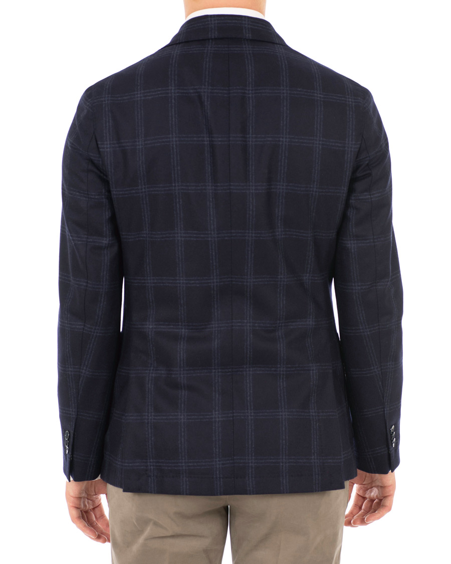 Heren | Blazers | Stenströms | Wool Glencheck Blazer Navy