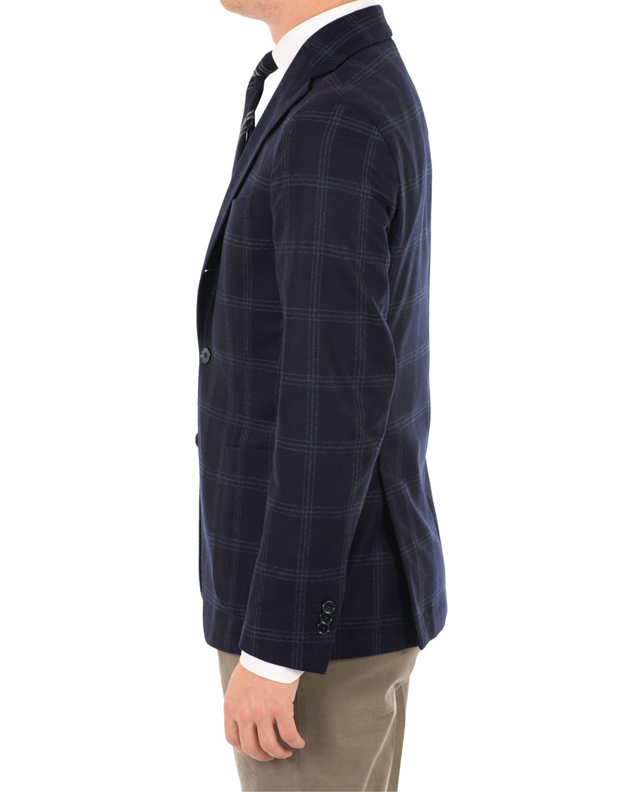 Heren | Blazers | Stenströms | Wool Glencheck Blazer Navy