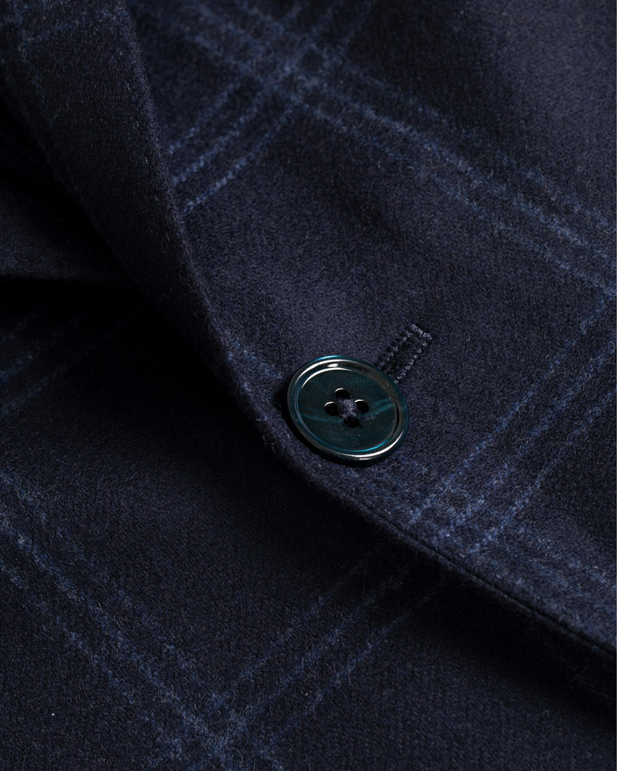 Heren | Blazers | Stenströms | Wool Glencheck Blazer Navy