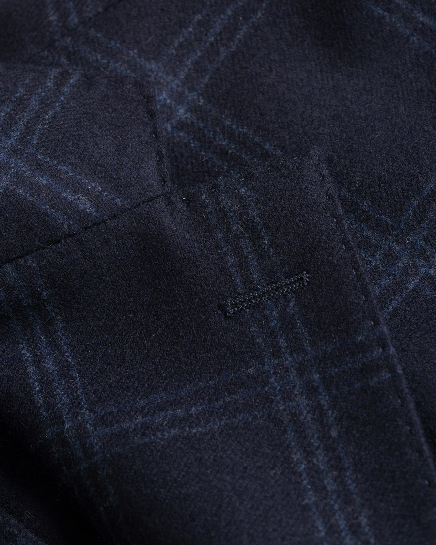 Heren | Blazers | Stenströms | Wool Glencheck Blazer Navy