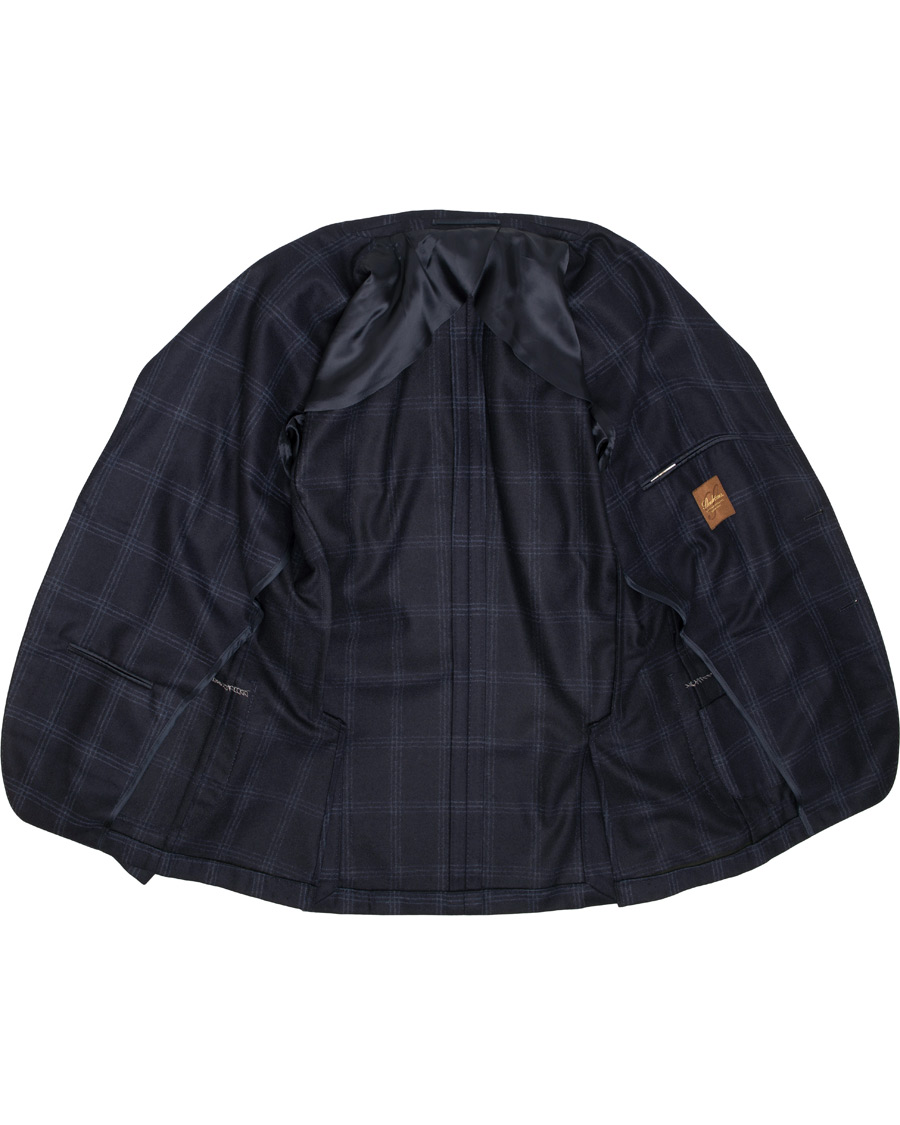 Heren | Blazers | Stenströms | Wool Glencheck Blazer Navy