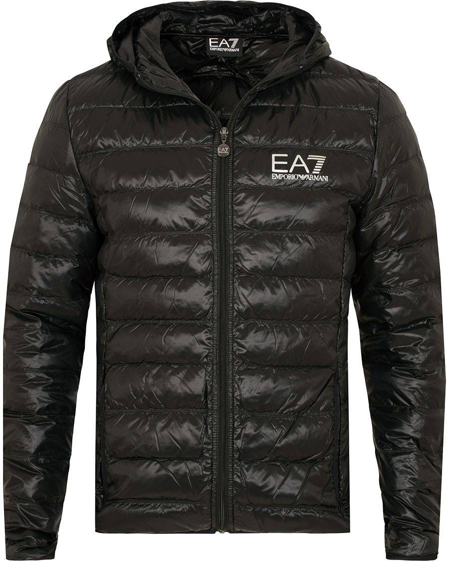 Heren | Jassen | EA7 | Train Core Light Down Hoodie Jacket Black