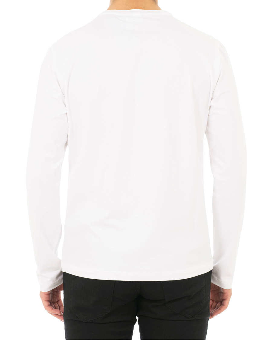 Heren | T-shirts | EA7 | Train Logo Crew Neck Long Sleeve Tee White