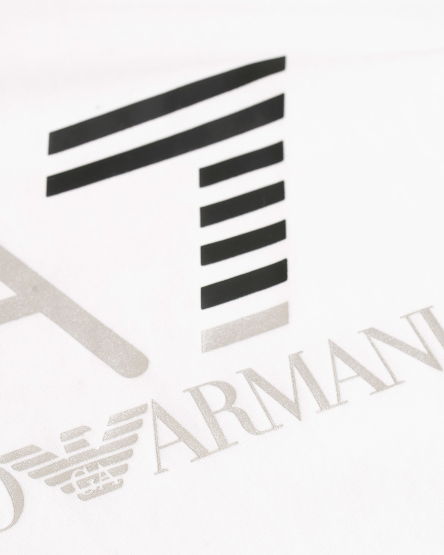 Heren | T-shirts | EA7 | Train Logo Crew Neck Long Sleeve Tee White