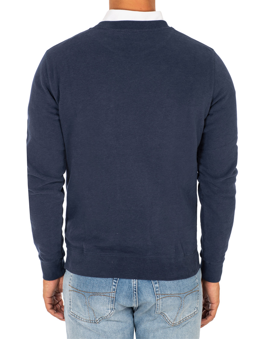 Heren | Truien | Sunspel | Loopback Sweatshirt Navy Melange