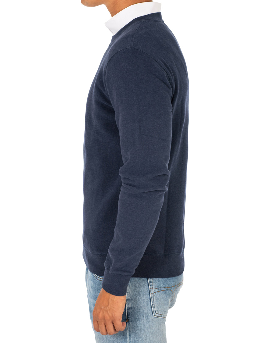 Heren | Truien | Sunspel | Loopback Sweatshirt Navy Melange