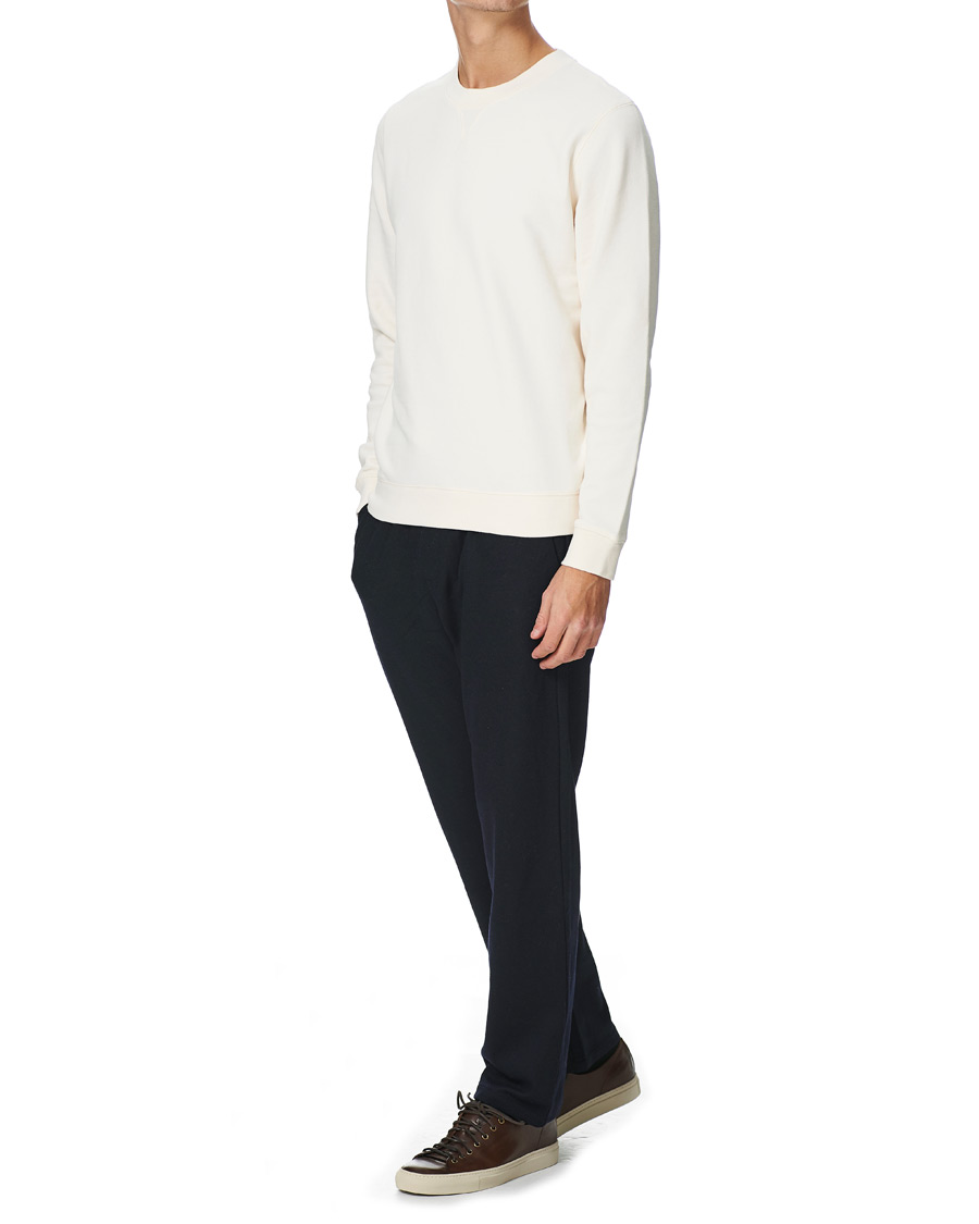 Heren | Truien | Sunspel | Loopback Sweatshirt Archive White