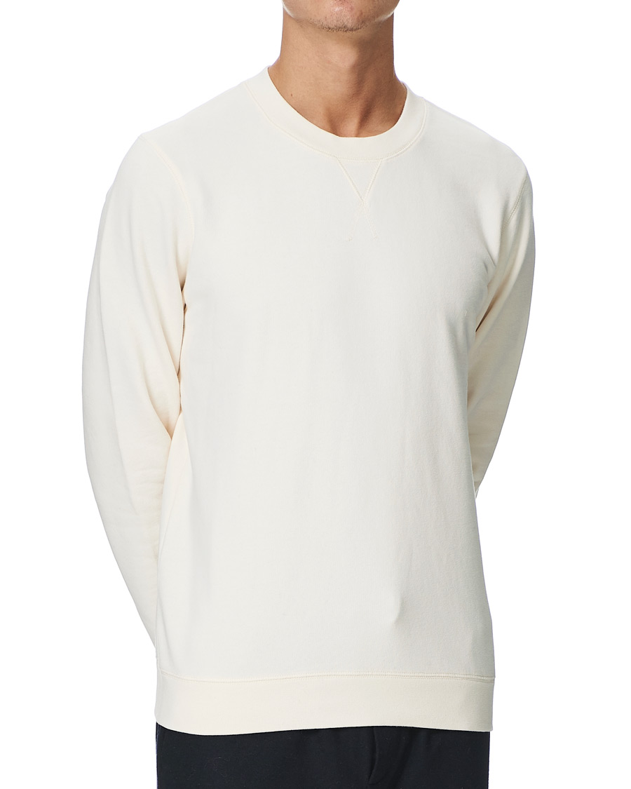 Heren | Truien | Sunspel | Loopback Sweatshirt Archive White