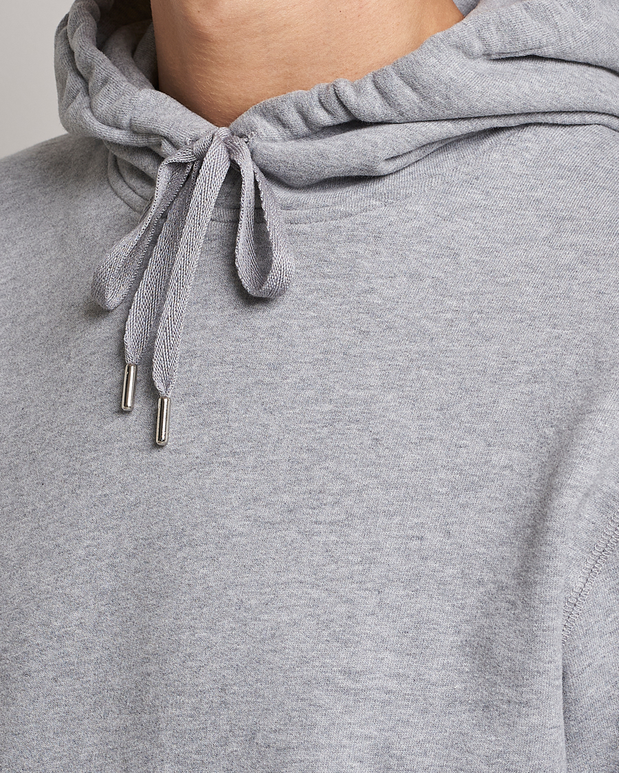 Heren | Truien | Sunspel | Loopback Hoodie Grey Melange