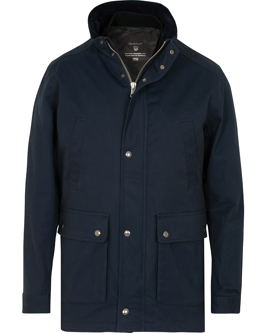 Heren | Jassen | GANT | The Waxy Double Decker Jacket Marine