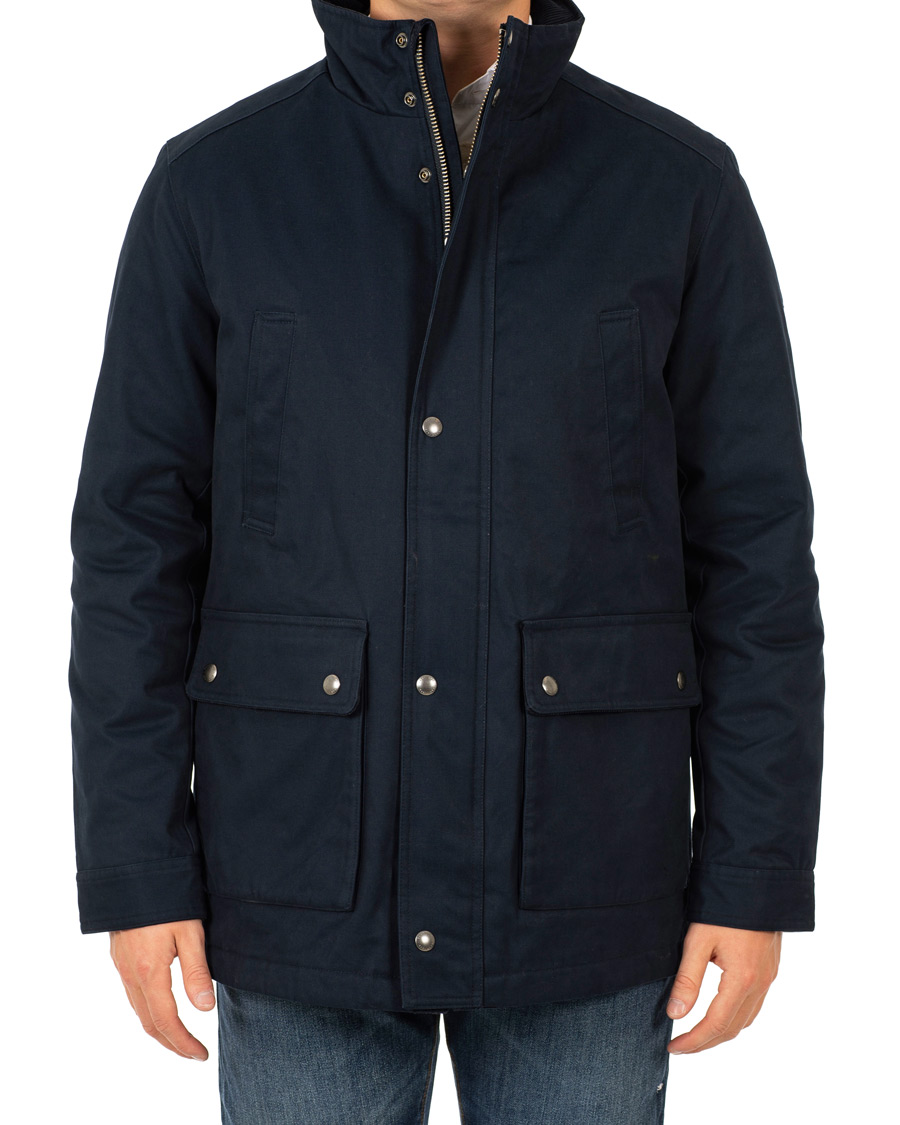 Heren | Jassen | GANT | The Waxy Double Decker Jacket Marine