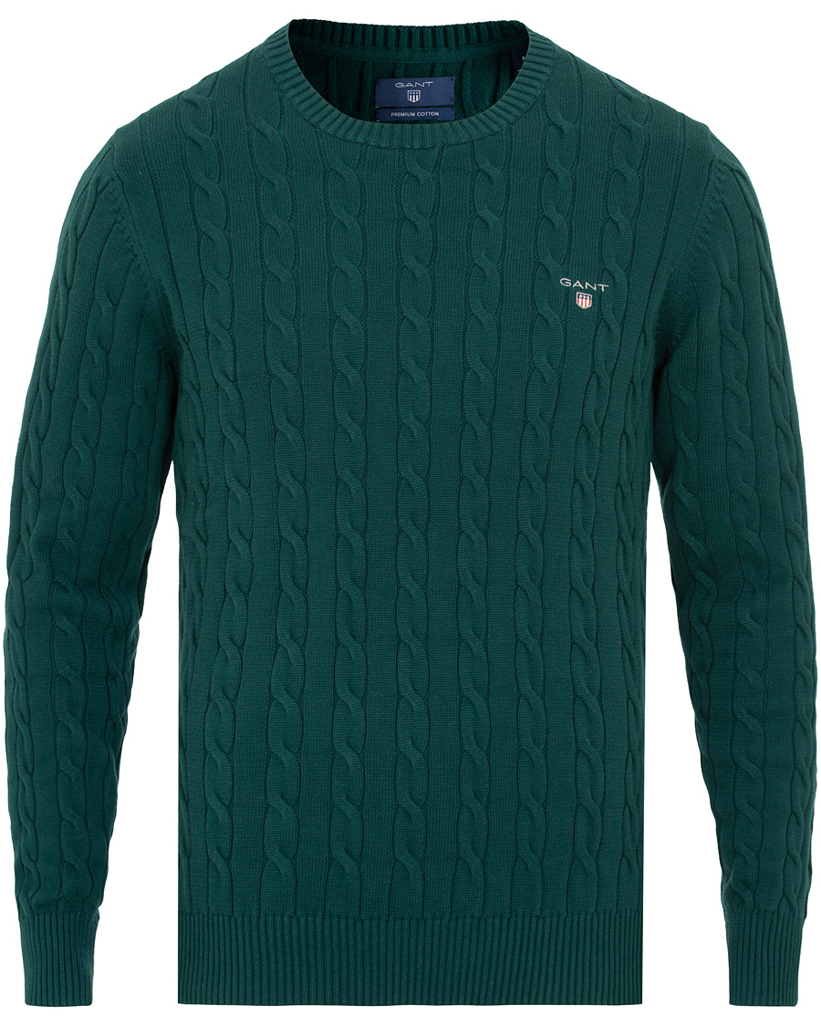 Heren | Truien | GANT | Cotton Cable Crew Neck Ponderosa Pine