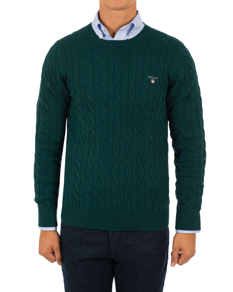 Heren | Truien | GANT | Cotton Cable Crew Neck Ponderosa Pine
