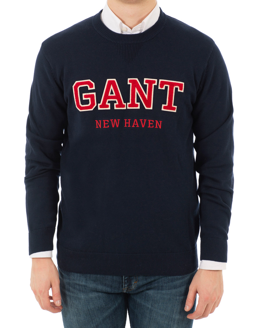 Heren | Truien | GANT | Logo Crew Neck Marine