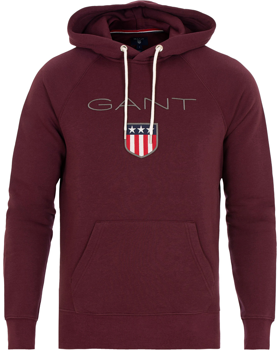 Heren | Truien | GANT | Shield Hoodie Purple Fig