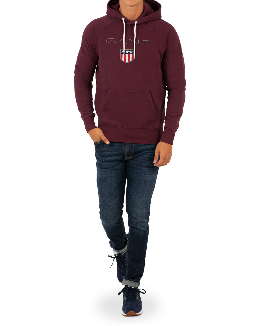 Heren | Truien | GANT | Shield Hoodie Purple Fig