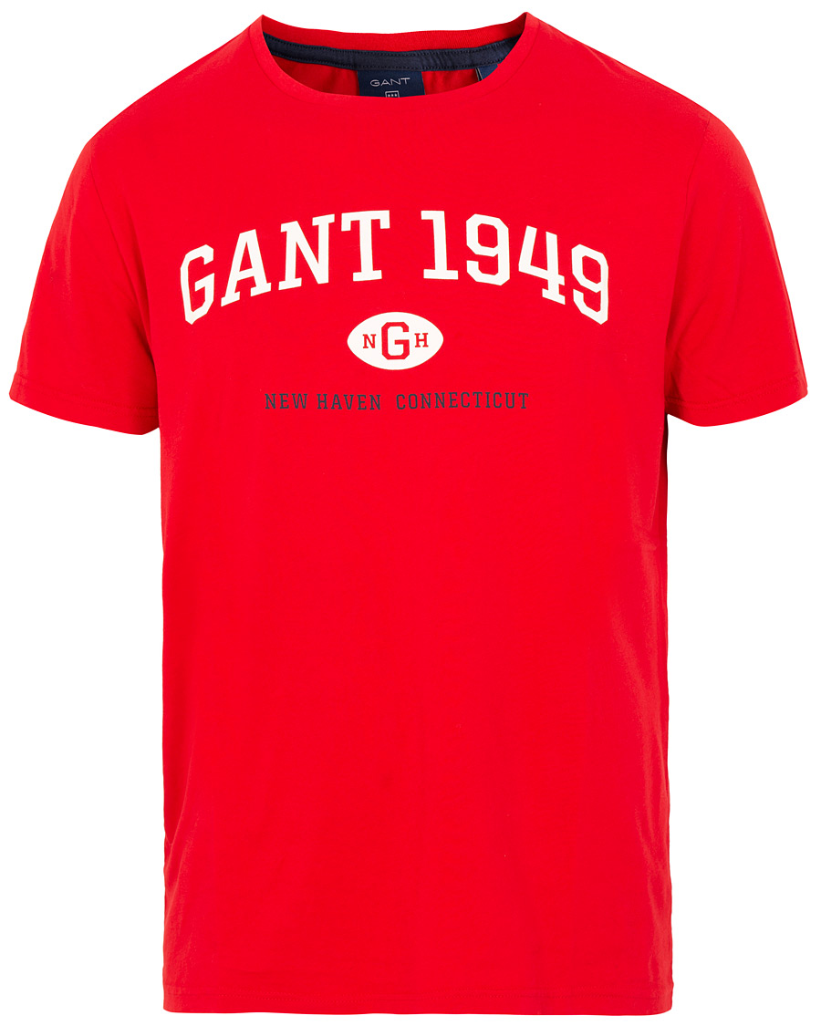 Heren | T-shirts | GANT | 1949 Crew Neck Tee Red