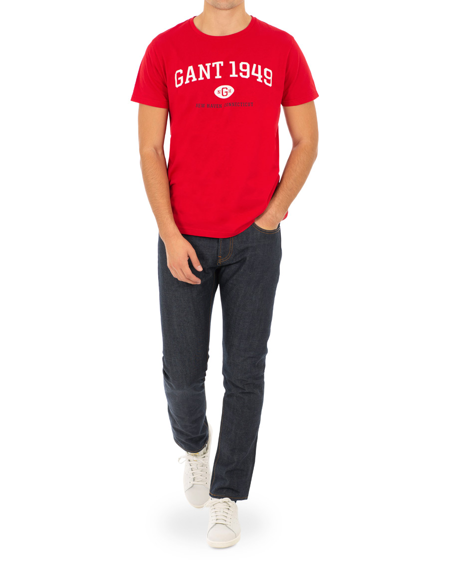 Heren | T-shirts | GANT | 1949 Crew Neck Tee Red