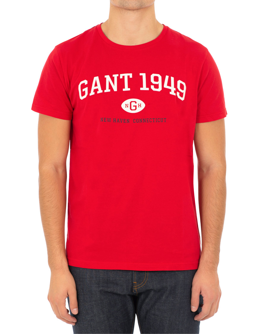 Heren | T-shirts | GANT | 1949 Crew Neck Tee Red
