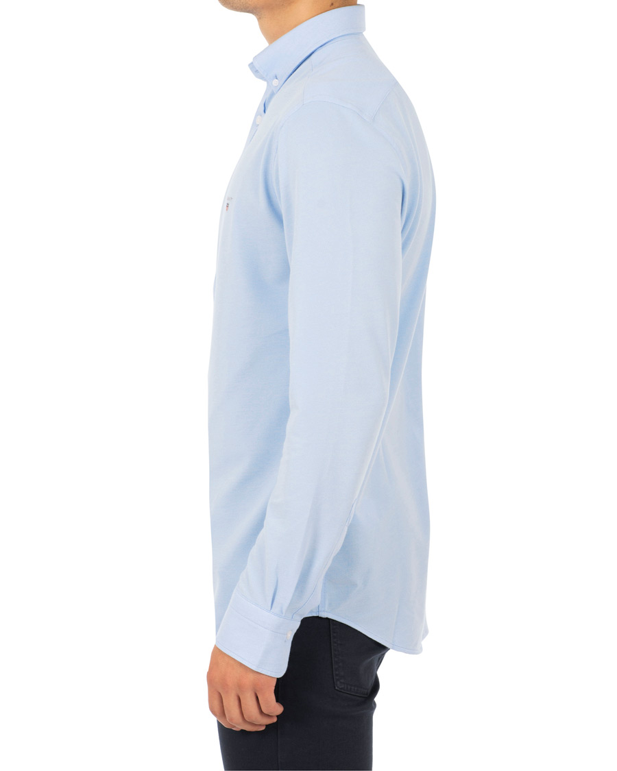 Heren | Overhemden | GANT | Slim Fit Tech Prep Pique Shirt Capri Blue