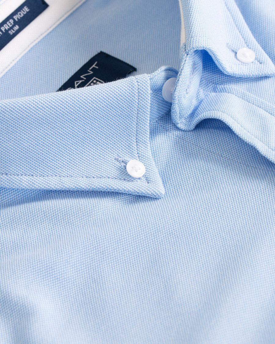 Heren | Overhemden | GANT | Slim Fit Tech Prep Pique Shirt Capri Blue