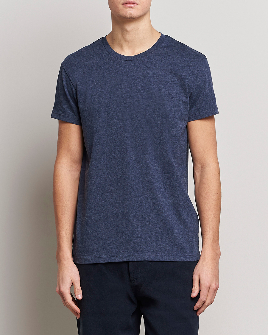 Heren | T-shirts met korte mouwen | Samsøe Samsøe | Kronos Crew Neck Tee Blue Iris Melange