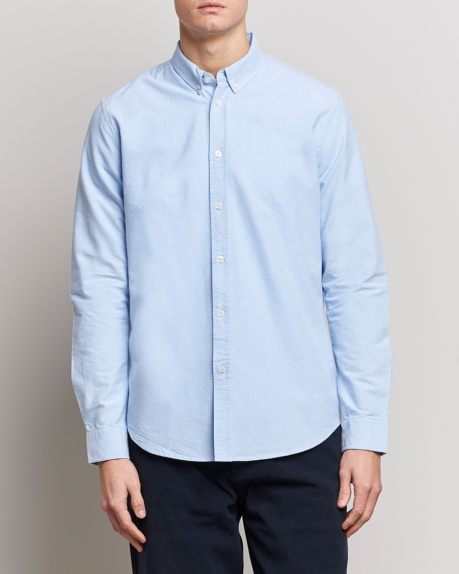 Heren | Overhemden | Samsøe Samsøe | Liam Button Down Shirt Light Blue