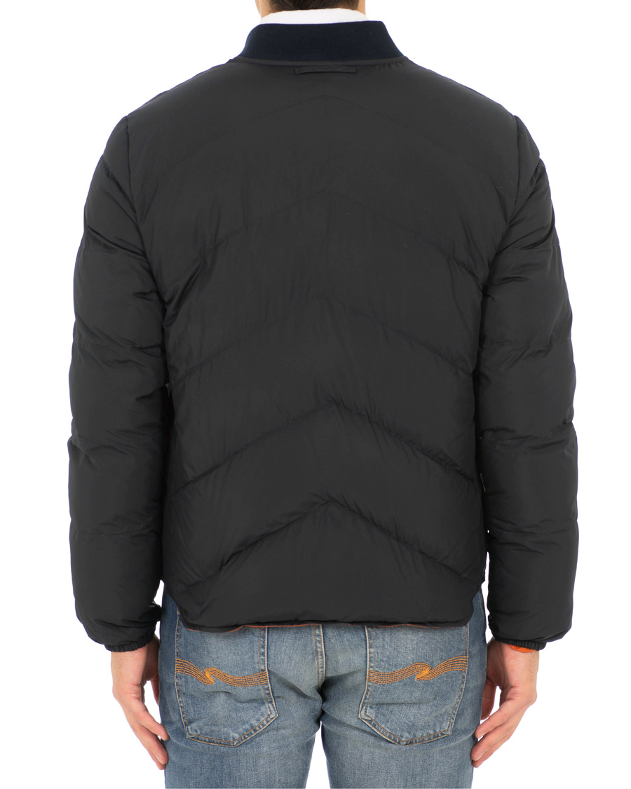 Heren | Jassen | The Workers Club | Reversible Down Filled Bomber Navy/Orange