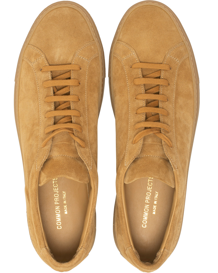 Heren | Common Projects Original Achilles Leather Sneakers Beige Suede | Common Projects | Original Achilles Leather Sneakers Beige Suede