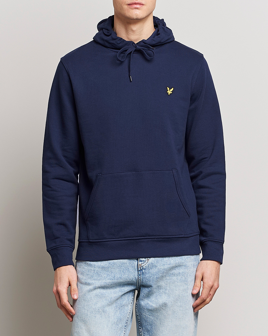 Men |  | Lyle & Scott | Organic Cotton Pullover Hoodie Navy