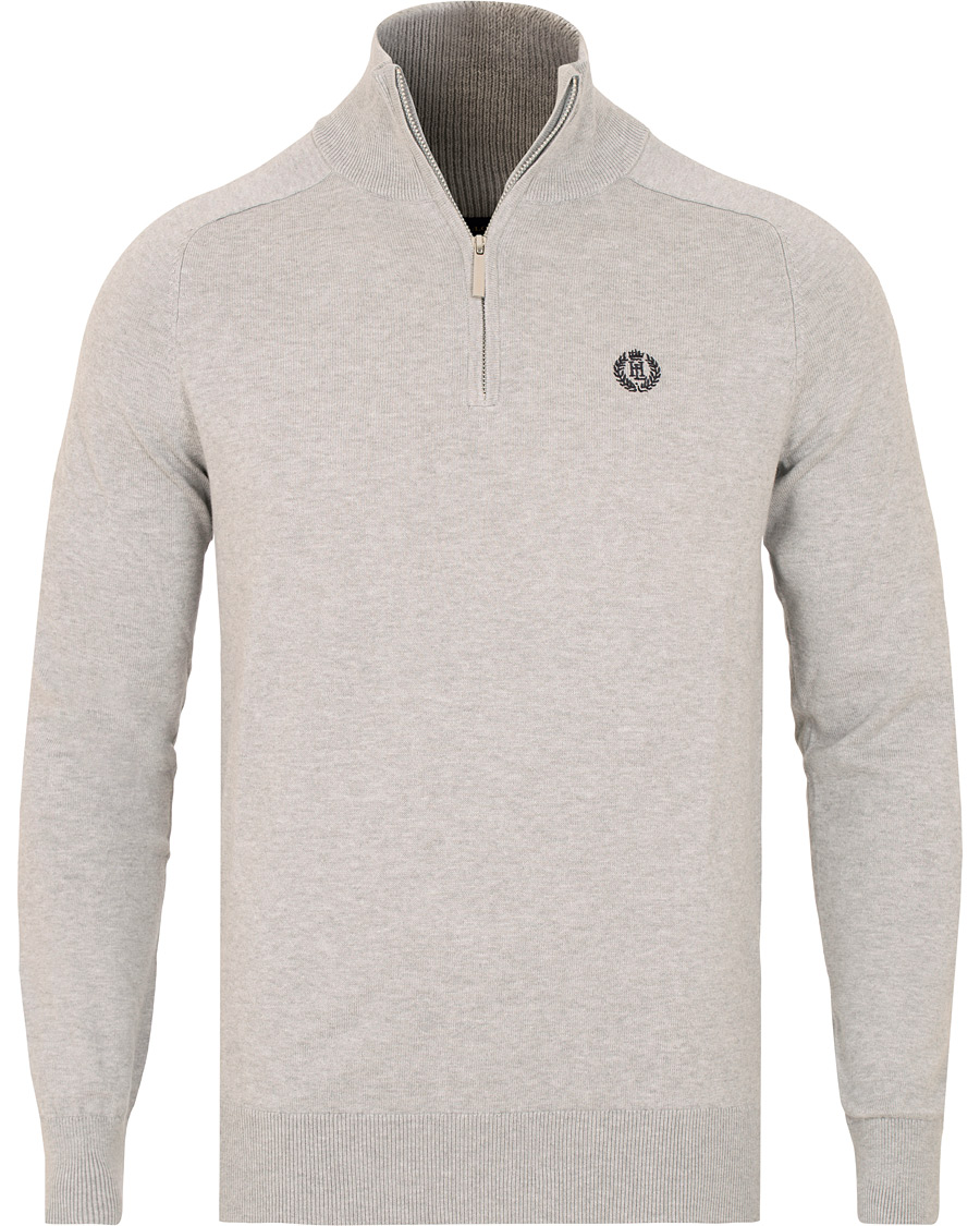 Heren | Truien | Henri-Lloyd | Henri Lloyd Miller Regular Half Zip Grey Marl