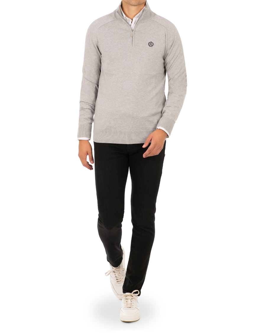 Heren | Truien | Henri-Lloyd | Henri Lloyd Miller Regular Half Zip Grey Marl