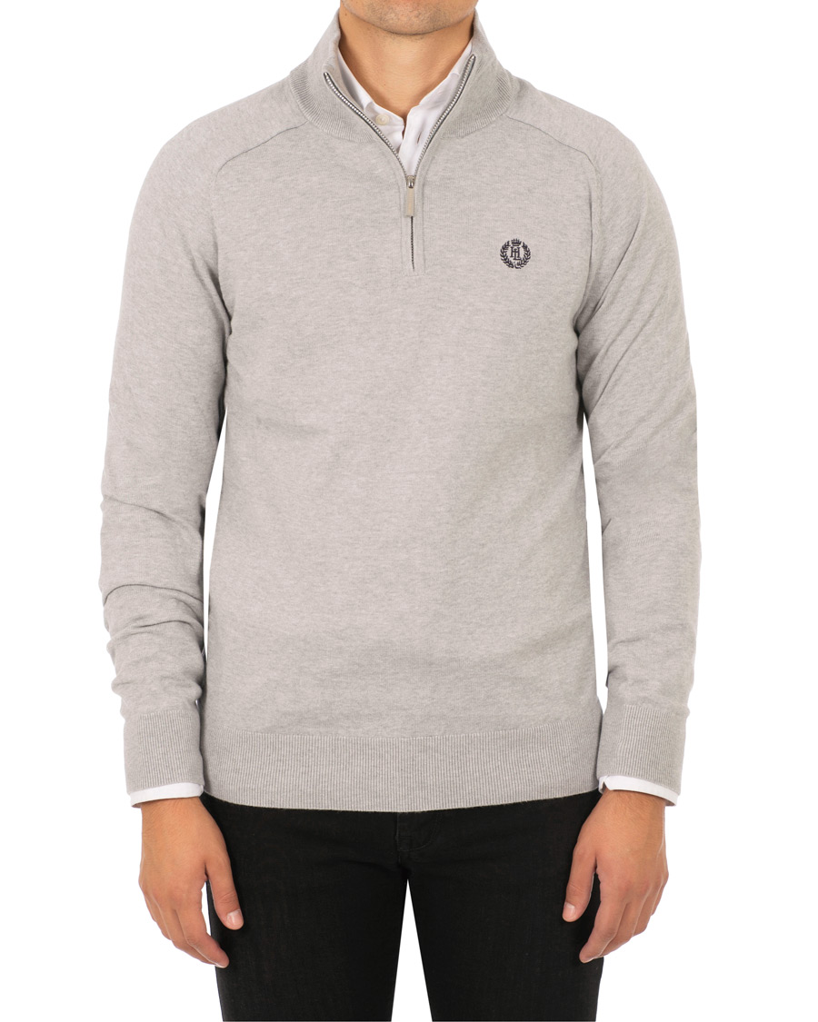Heren | Truien | Henri-Lloyd | Henri Lloyd Miller Regular Half Zip Grey Marl