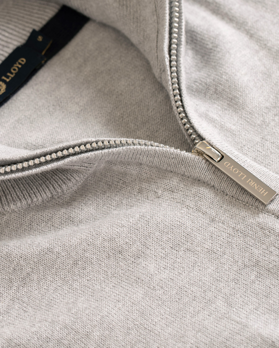 Heren | Truien | Henri-Lloyd | Henri Lloyd Miller Regular Half Zip Grey Marl