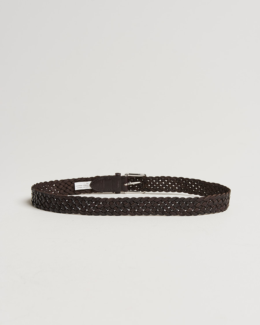 Heren |  | Polo Ralph Lauren | Braided Leather Belt Dark Brown