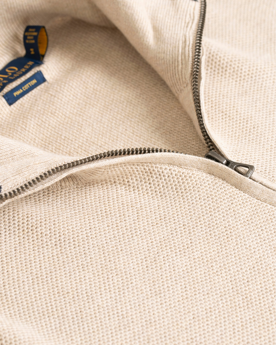 Heren | Truien | Polo Ralph Lauren | Texture Half Zip Oatmeal Heather