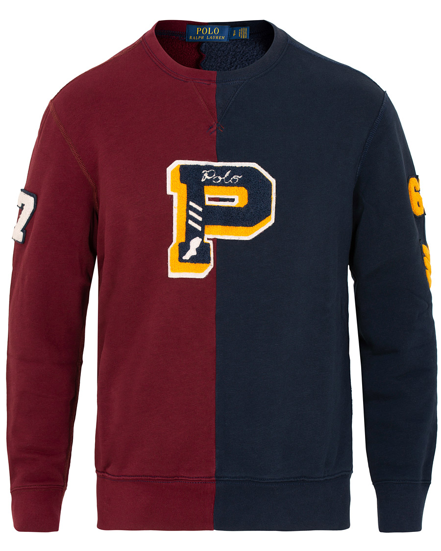 Heren | Truien | Polo Ralph Lauren | Teddy P Crew Neck Sweatshirt Cruise Navy/Classic Wine