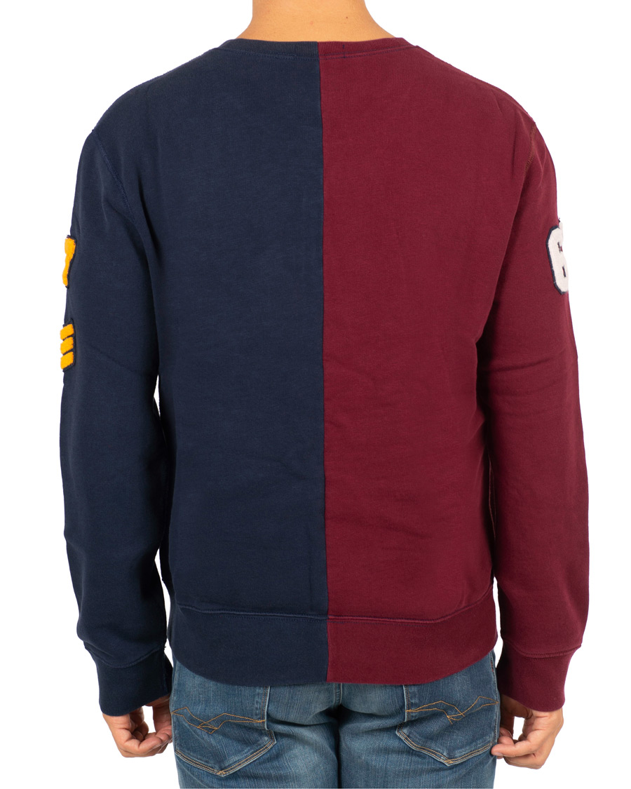 Heren | Truien | Polo Ralph Lauren | Teddy P Crew Neck Sweatshirt Cruise Navy/Classic Wine