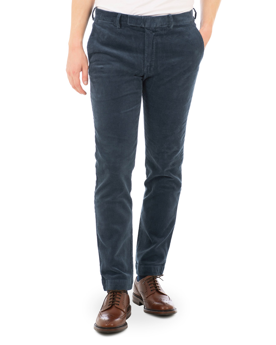 Heren | Broeken | Polo Ralph Lauren | Hudson Slim Fit Corduroy Trousers Blue Corsair