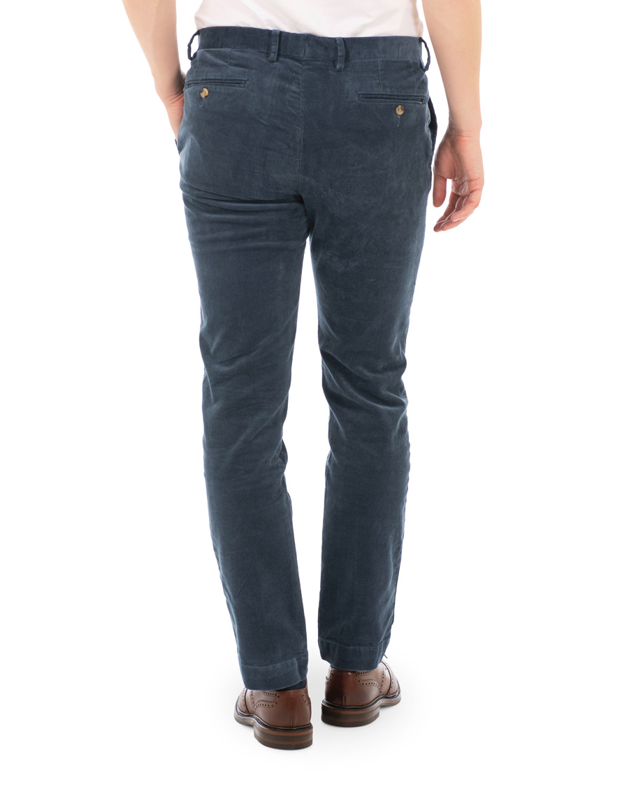 Heren | Broeken | Polo Ralph Lauren | Hudson Slim Fit Corduroy Trousers Blue Corsair