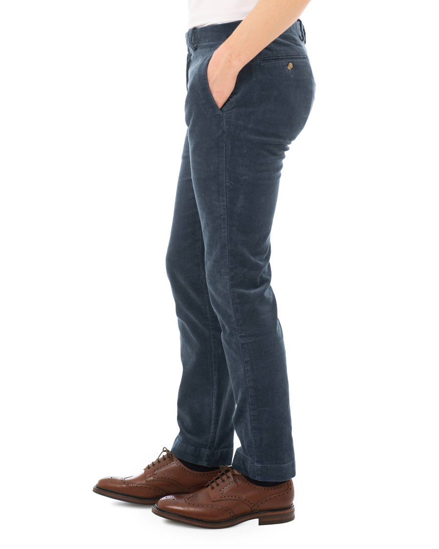 Heren | Broeken | Polo Ralph Lauren | Hudson Slim Fit Corduroy Trousers Blue Corsair