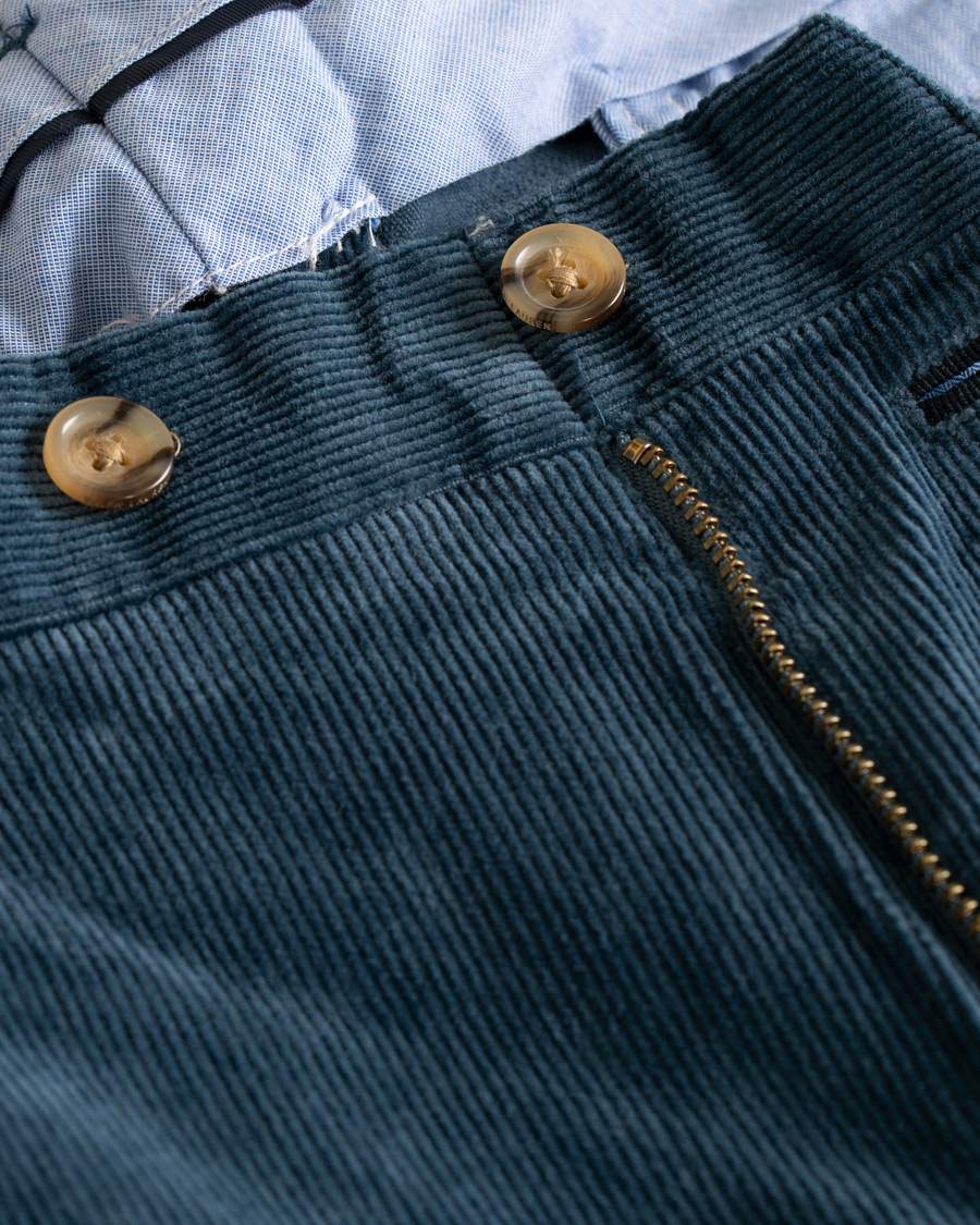 Heren | Broeken | Polo Ralph Lauren | Hudson Slim Fit Corduroy Trousers Blue Corsair