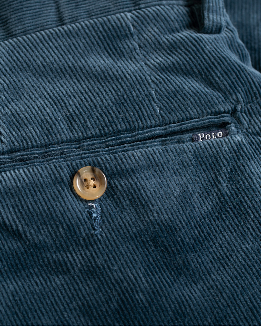Heren | Broeken | Polo Ralph Lauren | Hudson Slim Fit Corduroy Trousers Blue Corsair