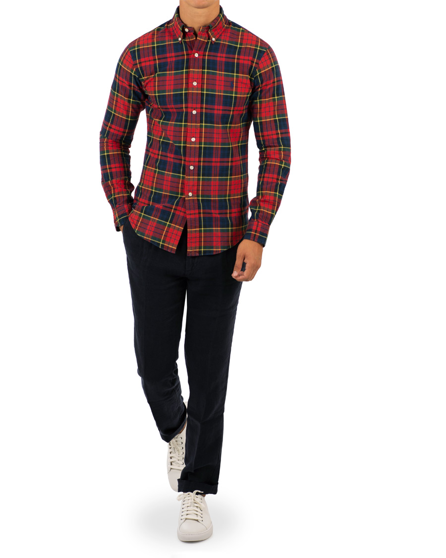 Heren | Overhemden | Polo Ralph Lauren | Slim Fit Check Shirt Crimson/Canary