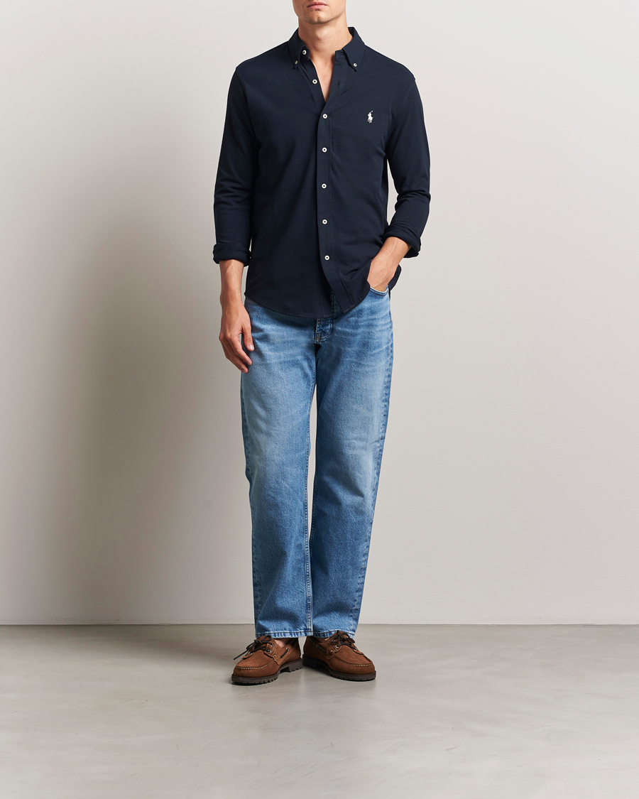 Heren | Overhemden | Polo Ralph Lauren | Featherweight Mesh Shirt Aviator Navy