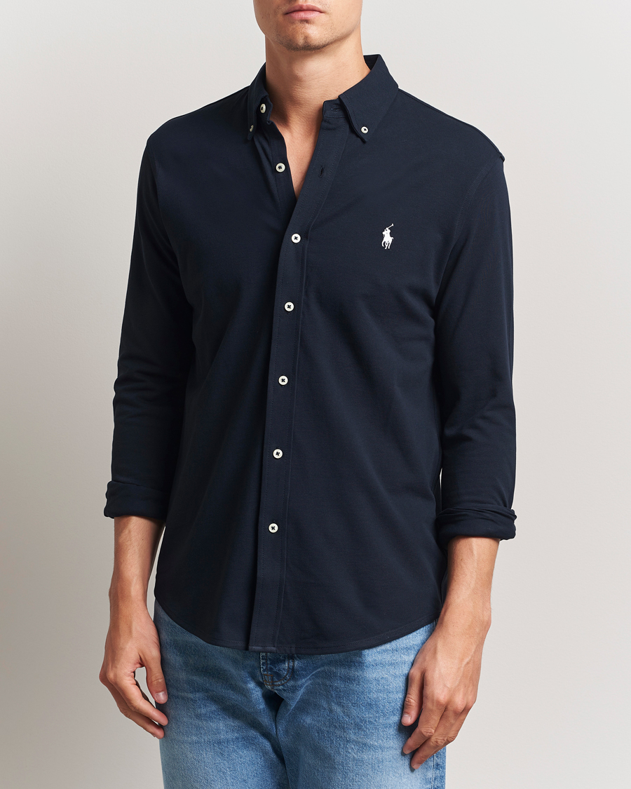 Heren | Overhemden | Polo Ralph Lauren | Featherweight Mesh Shirt Aviator Navy